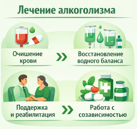 лечение алкоголизма в Гремячинске этапы
